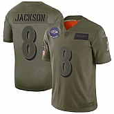 Nike Ravens 8 Lamar Jackson 2019 Olive Salute To Service Limited Jersey Dyin,baseball caps,new era cap wholesale,wholesale hats